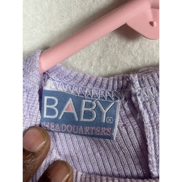 Baby Headquarters Infant Purple Floral Dress 12 Mos - Picture 4 of 9